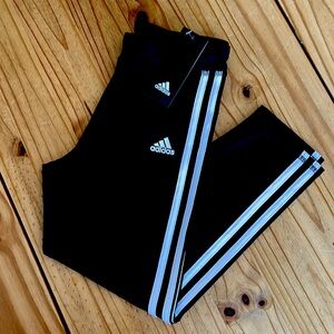 Adidas Black and White Leggings Youth Large NWT Excellent Condition